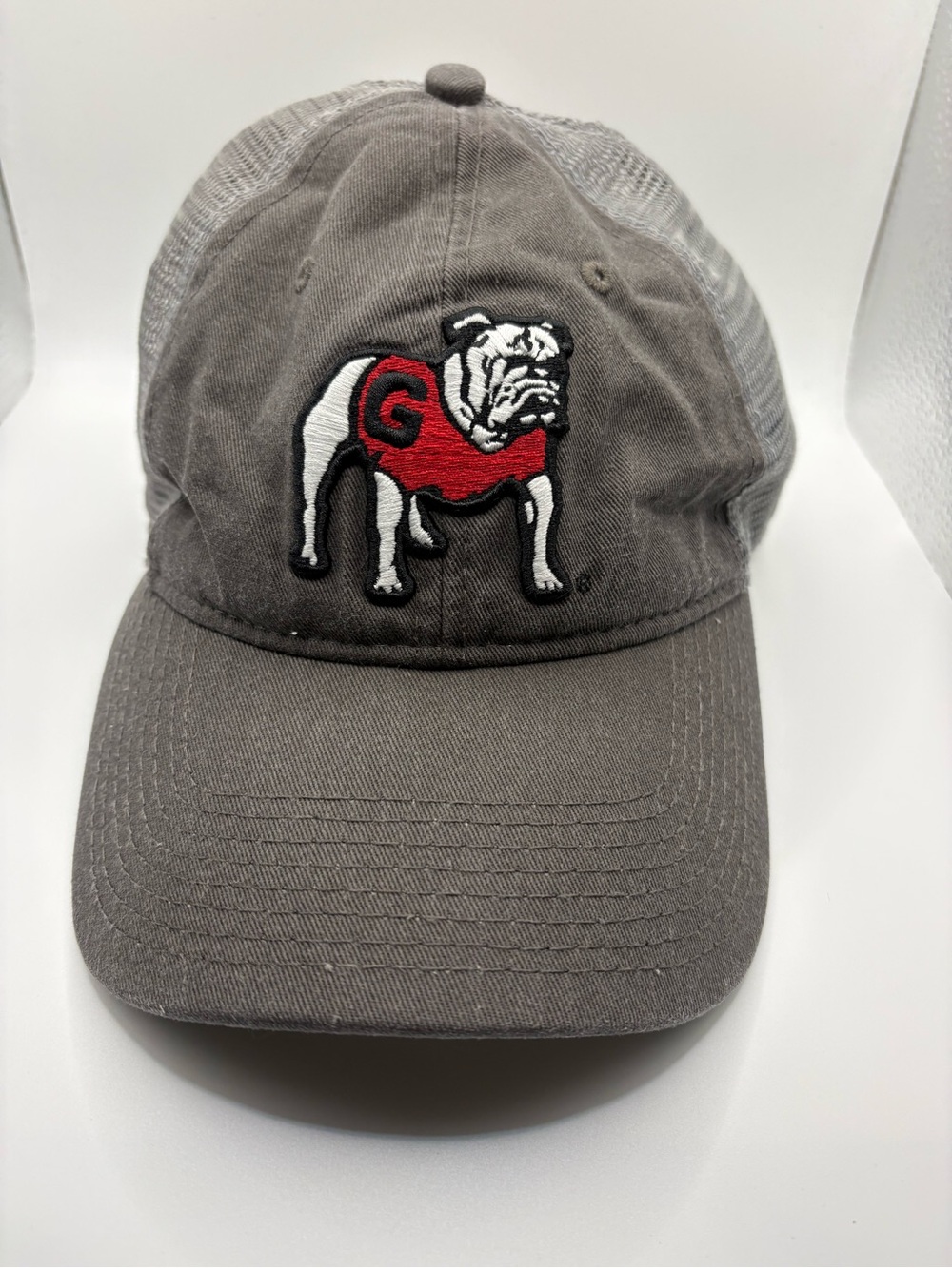 Vintage Georgia Bulldogs The Game Trucker Snapback Hat Gray Mesh NCAA